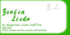 zsofia lisko business card